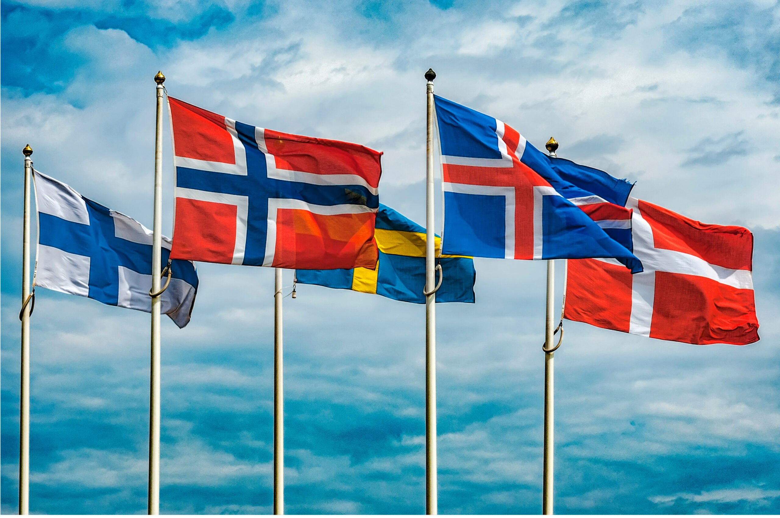 Flags of the nordic countries